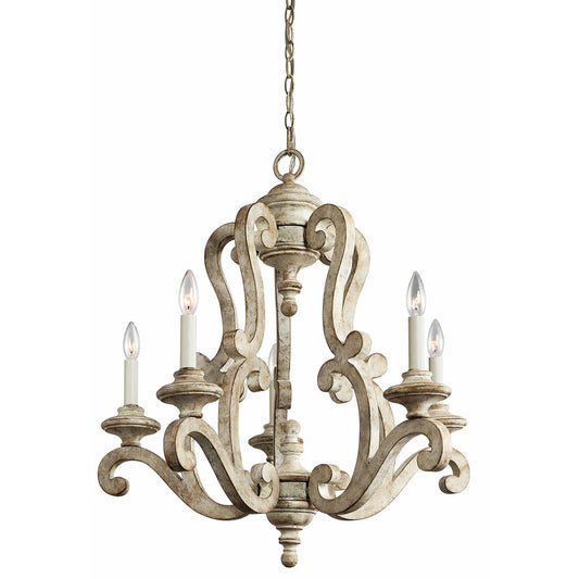 Kichler 43256DAW Fixture This delicate 5 light chandelier from the