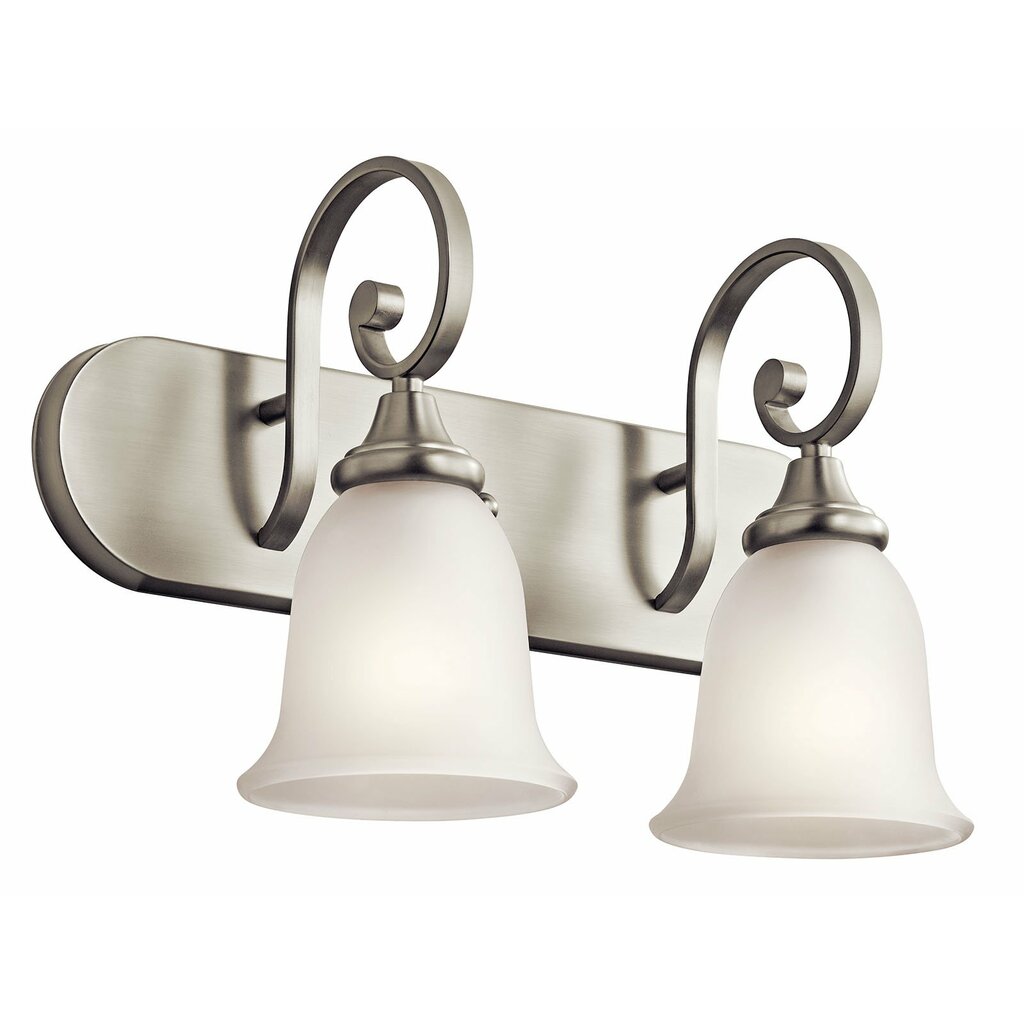 Kichler 45054NI Fixture This 2 light wall fixture from the Monroe(TM)