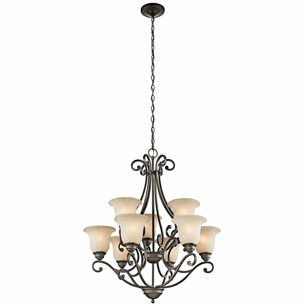 Kichler 43226OZ Fixture With its gorgeous bowl-shaped glass uplight