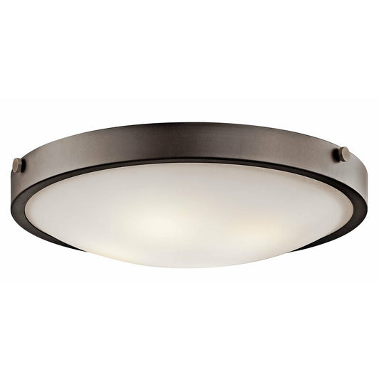 Kichler 42276OZ Fixture This versatile 4 light flush mounted ceiling