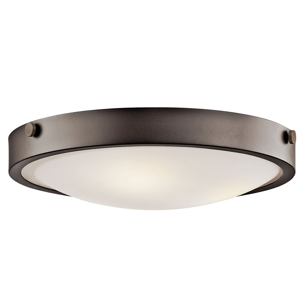 Kichler 42275OZ Fixture This versatile 3 light flush mounted ceiling