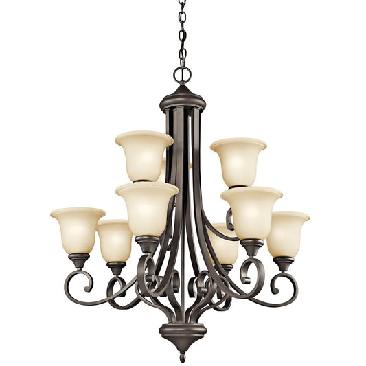 Kichler 43159OZ Fixture This 9 light chandelier from the Monroe(TM)