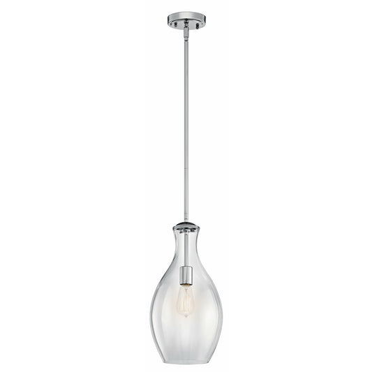 Kichler 42047CH Fixture The design of this 1 light mini pendant from