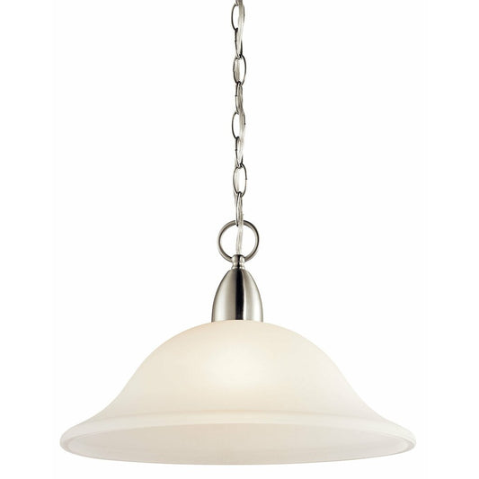 Kichler 42881NI Fixture This tasteful 1 light pendant from the