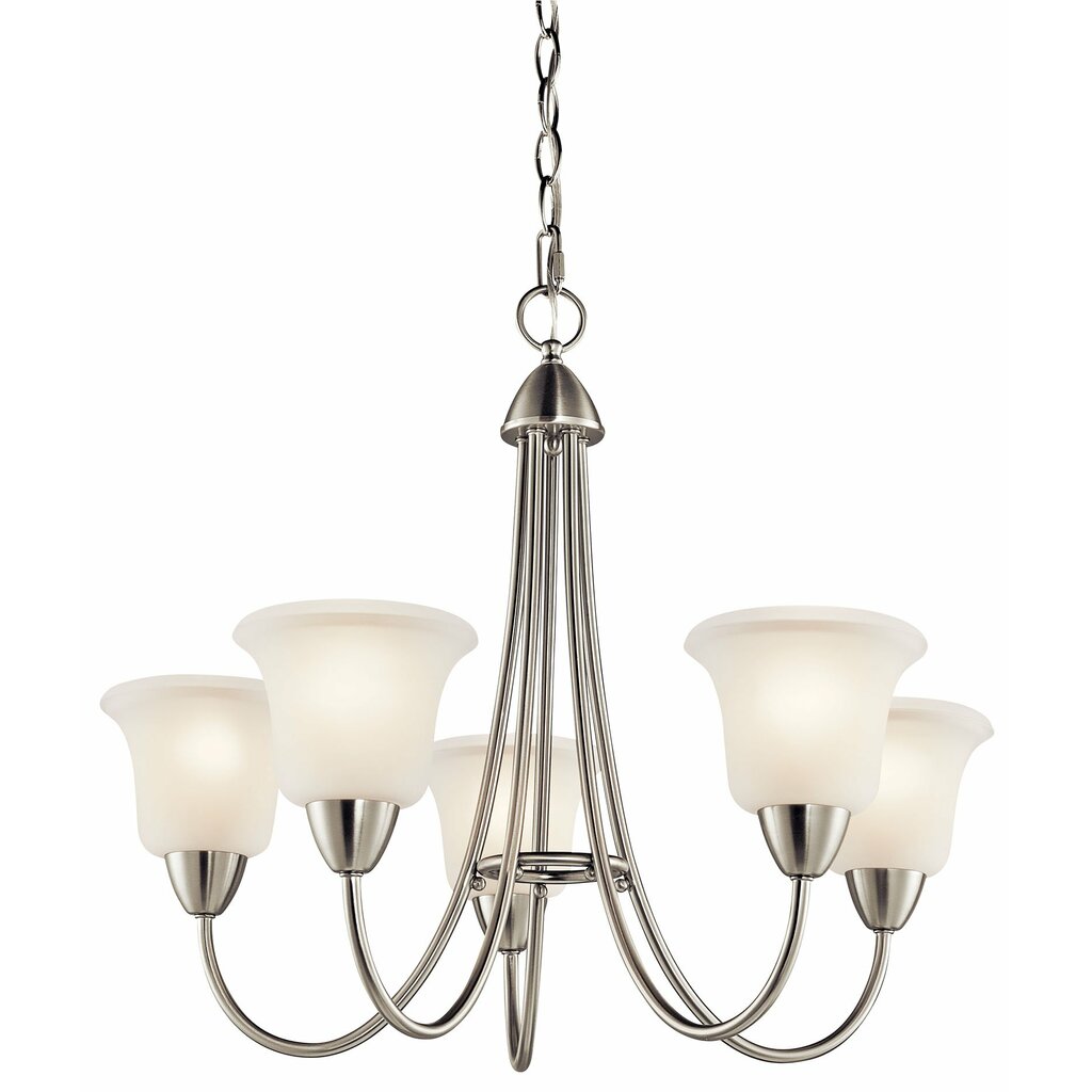 Kichler 42884NI Fixture This tasteful 5 light chandelier from the