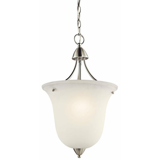 Kichler 42882NI Fixture This tasteful 1 light foyer pendant from the