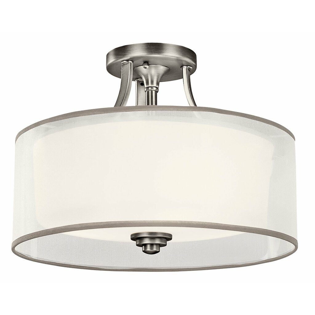 Kichler 42386AP Fixture This 3 light semi-flush from the Lacey(TM)