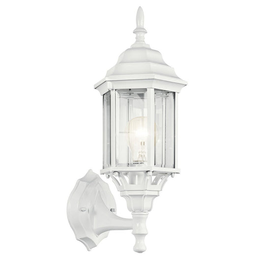 Kichler 49255WH Fixture This 1 light outdoor wall lantern from the