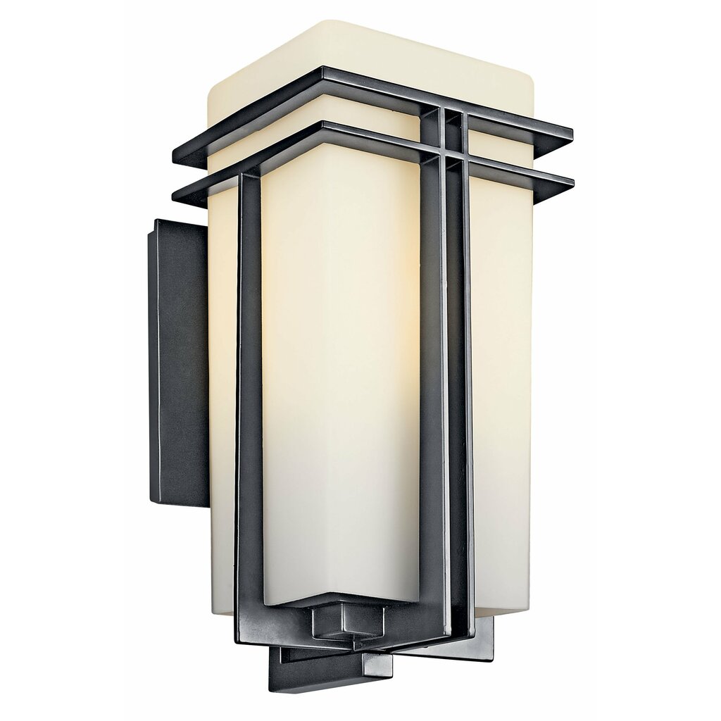 Kichler 49202BK Fixture This 1 light wall fixture from the