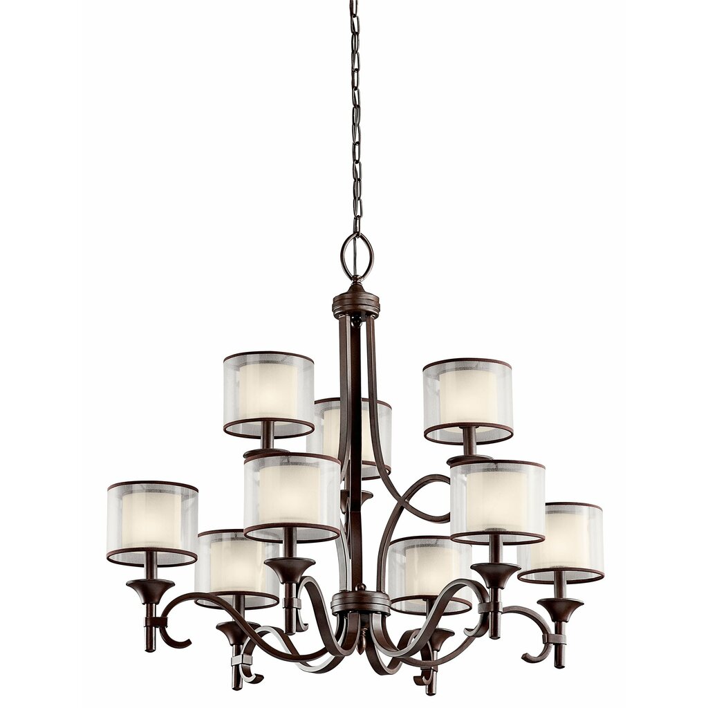 Kichler 42382MIZ Fixture This 9 light 2 tier chandelier from the
