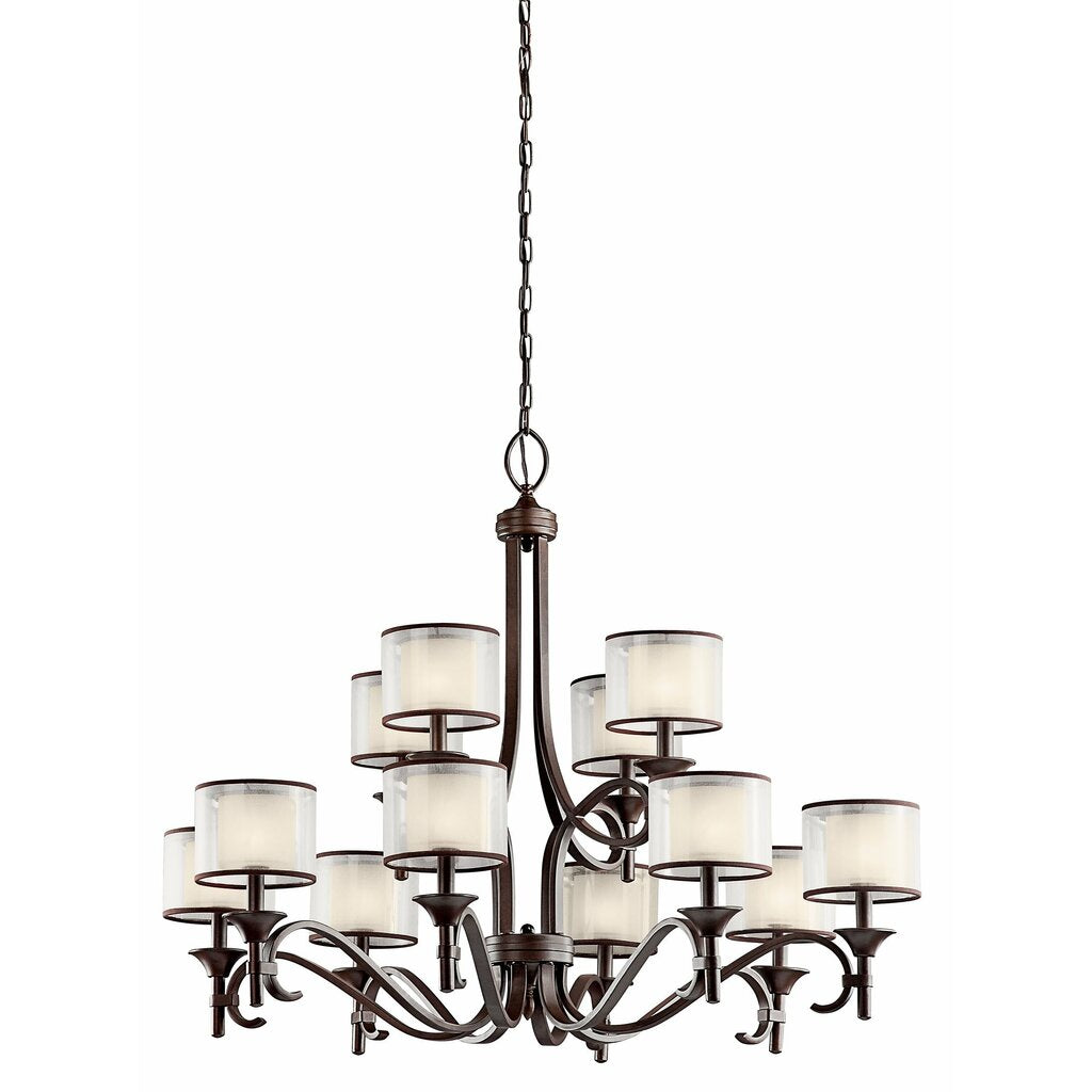 Kichler 42383MIZ Fixture This 12 light 2 tier chandelier from the