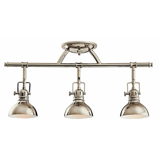 Kichler 7050PN Fixture This refined 3 light halogen fixed rail