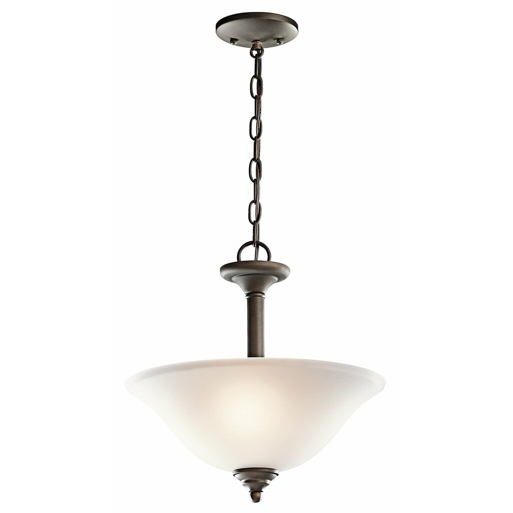 Kichler 3694OZ Fixture This 2 light semi flush inverted pendant from