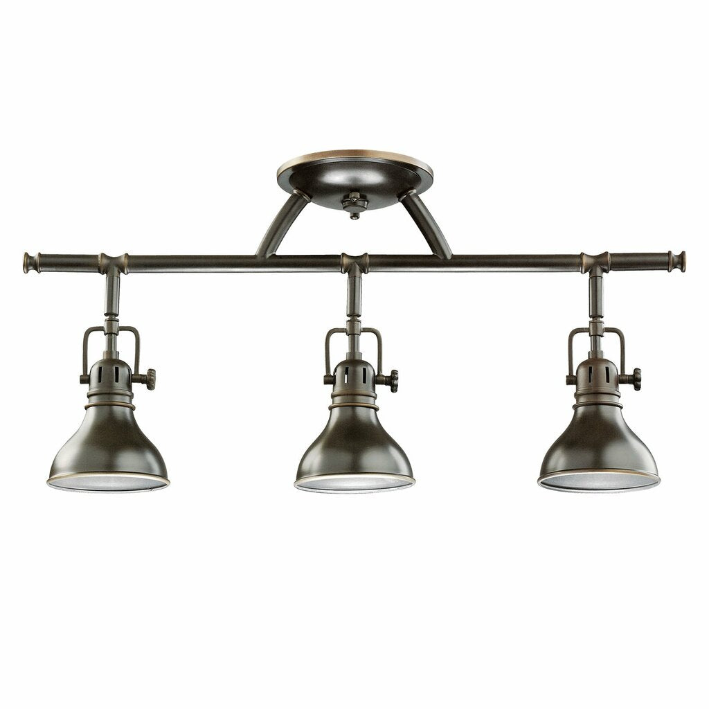 Kichler 7050OZ Fixture Classic industrial form in this Adjustable Rail
