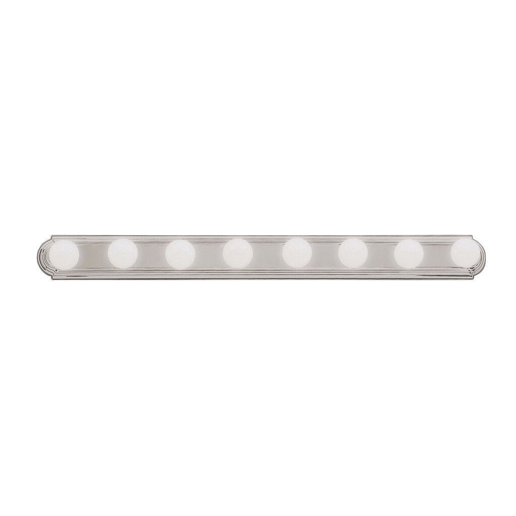 Kichler 5019NI Fixture The sleek design of this 8 light bath bar means