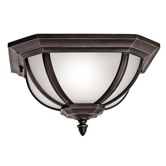 Kichler 9848RZ Fixture The 15.25 inch 3 Light Flush Mount in Black