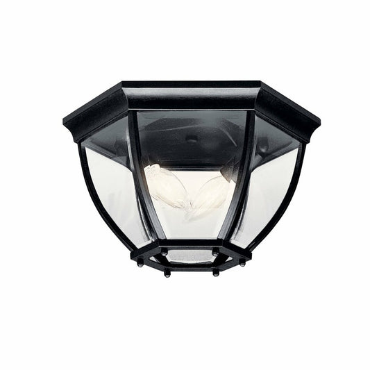 Kichler 9886BK Fixture The 15.25 inch 3 Light Flush Mount in Black
