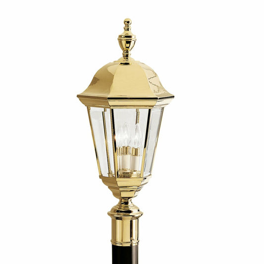 Kichler 9989PB Fixture The 15.25 inch 3 Light Flush Mount in Black