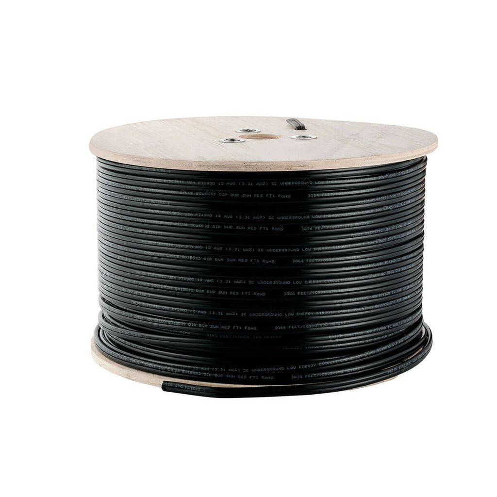 Kichler 15506BK Low Voltage Cable - 12 gauge 1000' #12-2 10-2 8-2