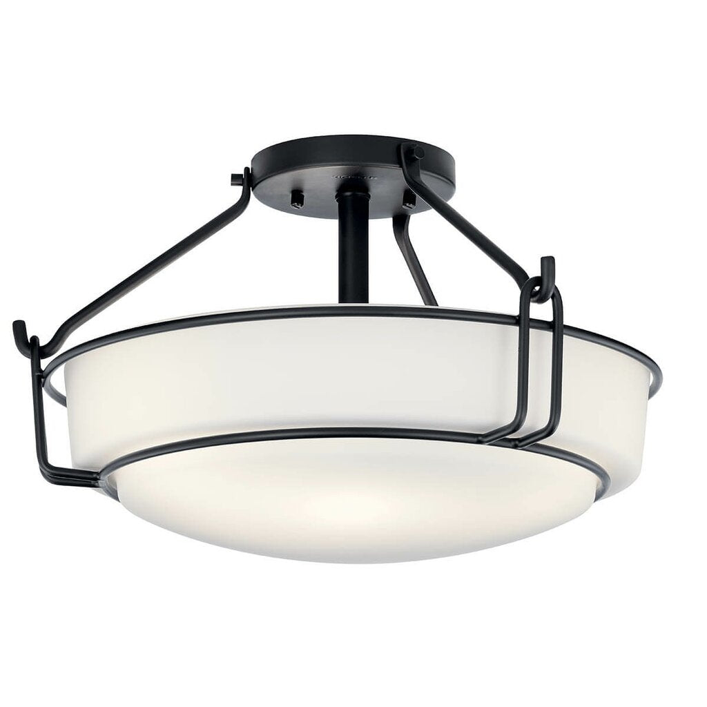 Kichler 44085BK Fixture Semi Flush 3Lt