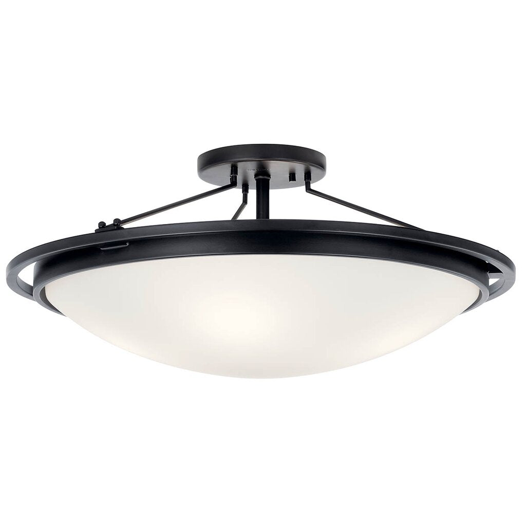 Kichler 42025BK Fixture Semi Flush 4Lt Close-to-Ceiling