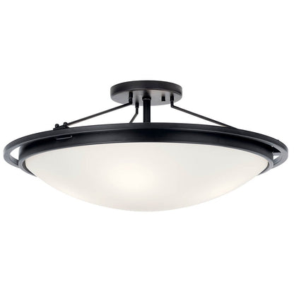 Kichler 42025BK Fixture Semi Flush 4Lt Close-to-Ceiling