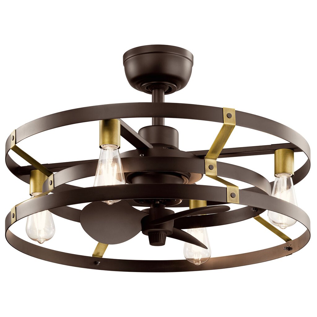 Kichler 300040SNB Fixture Cavelli 13 inch fandelier in Satin Natural