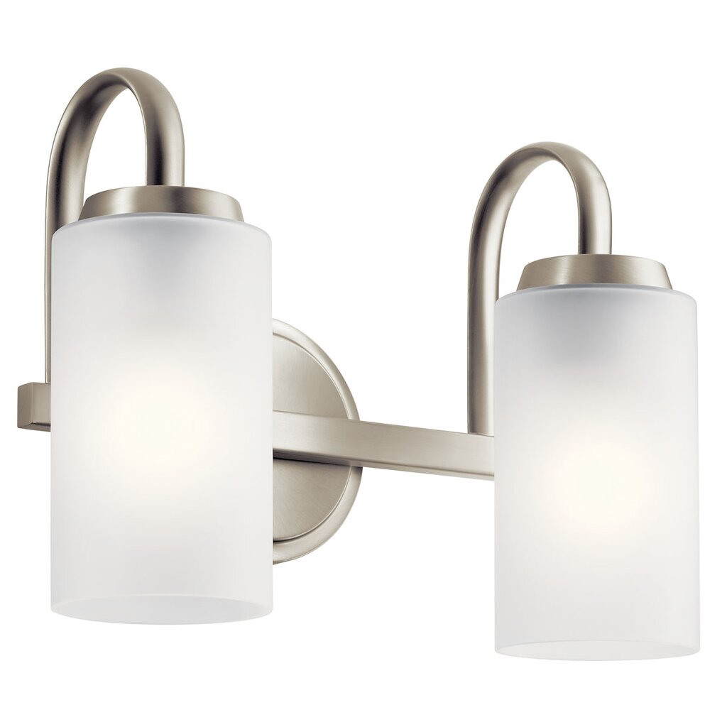 Kichler 55086NI Fixture The Kennewick 2 light vanity features a