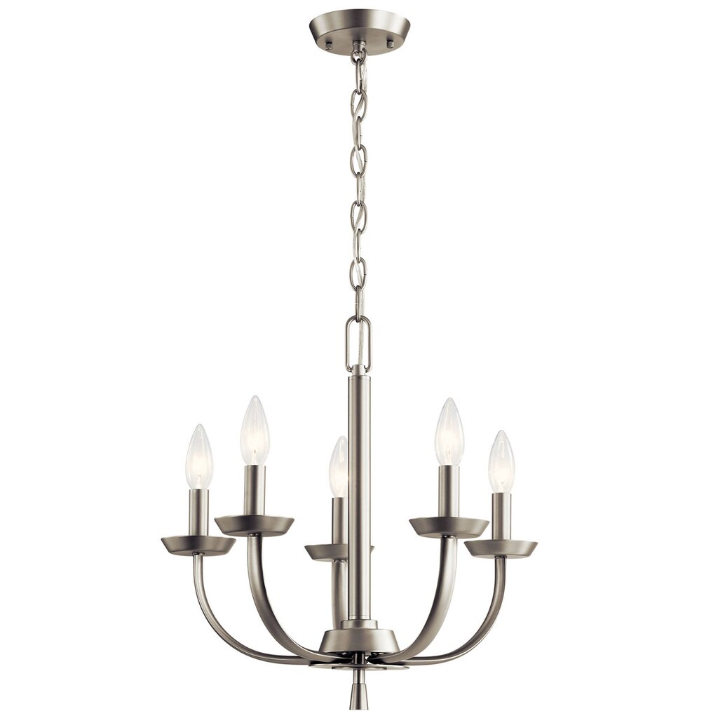 Kichler 52385NI Fixture The Kennewick 5 Light Chandelier updates the