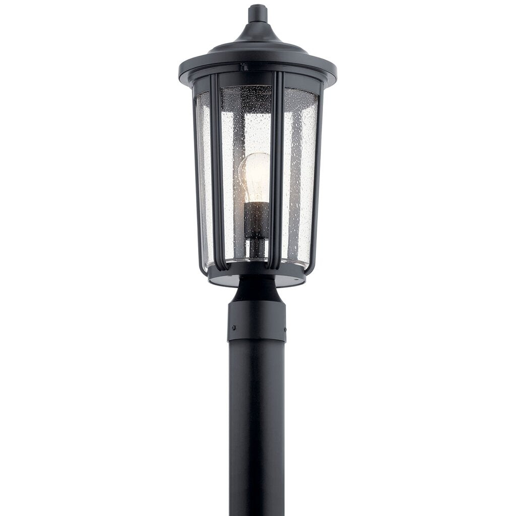 Kichler 49895BK Fixture The 19.25 inch 1 light outdoor post mount with