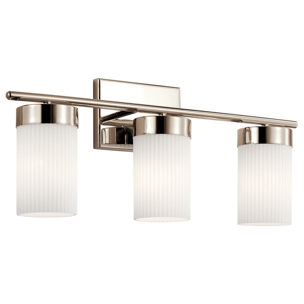 Kichler 55112PN Fixture Ciona 3 light vanity captures elegance in an