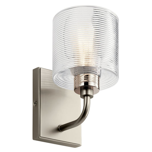 Kichler 55105SN Fixture The Harvan 9.25" 1 light wall sconce declares