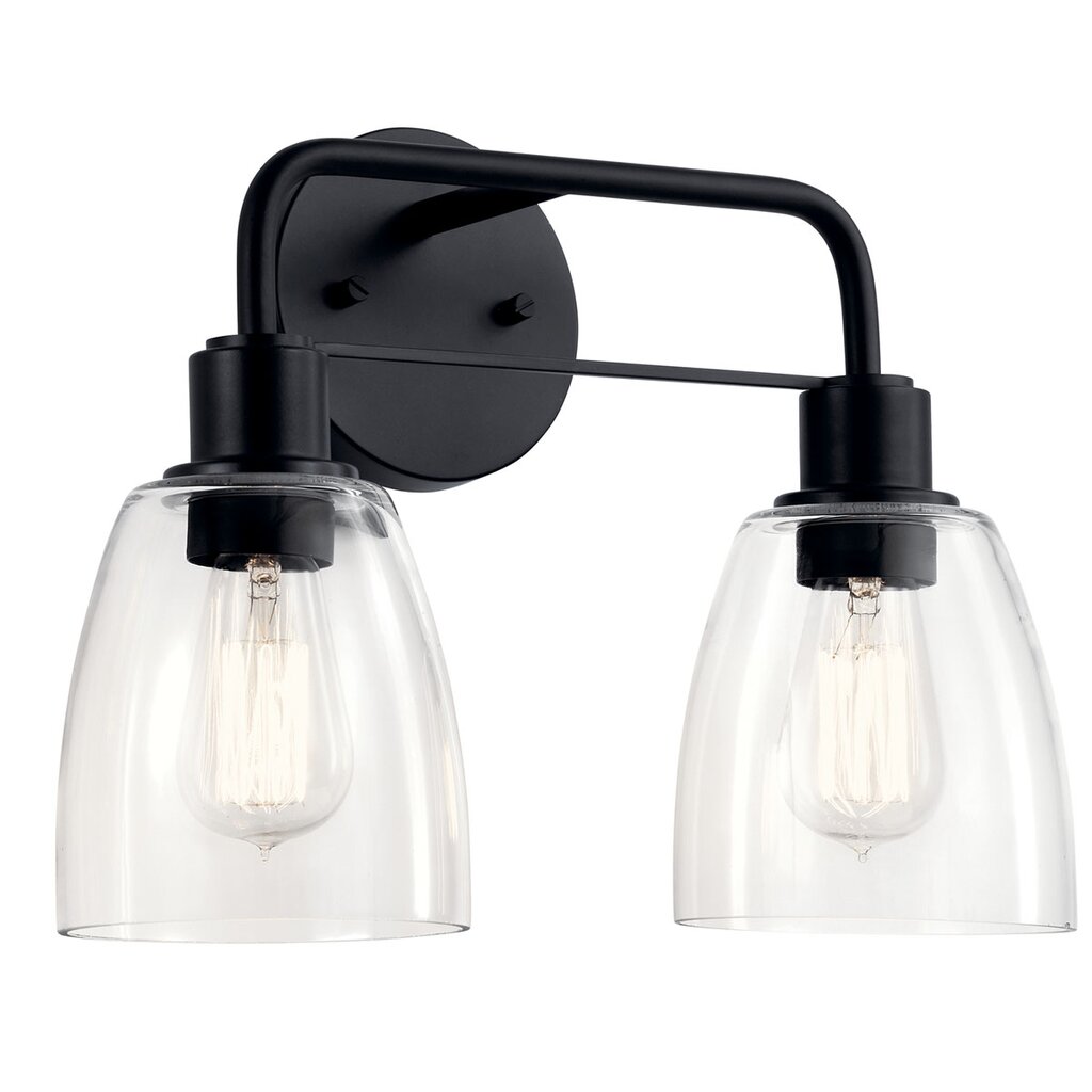 Kichler 55101BK Fixture The Meller 15" 2 light vanity manifests