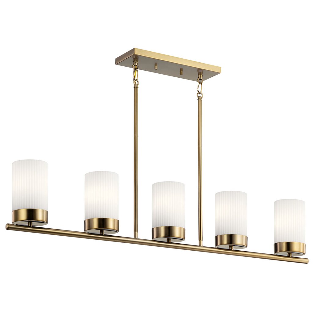 Kichler 52430BNB Fixture Ciona 5 light linear chandelier captures