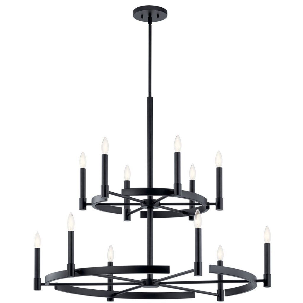 Kichler 52428BK Fixture Modern elegance is simple. The Tolani 12 light