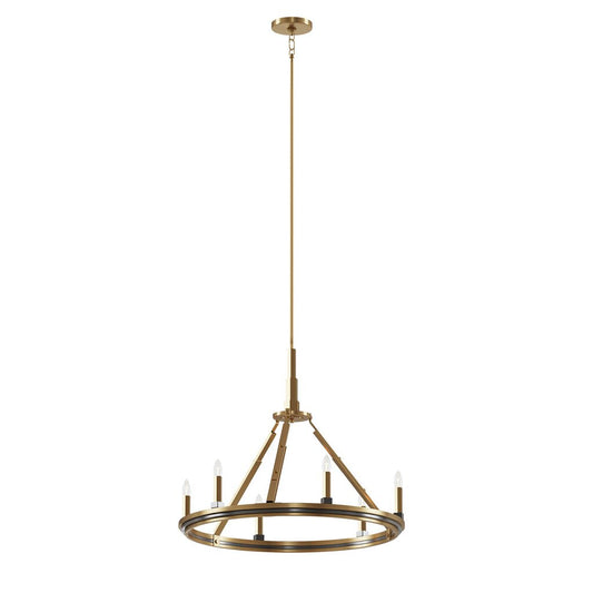Kichler 52420BNB Fixture Emmala 24" 6 light chandelier features candle
