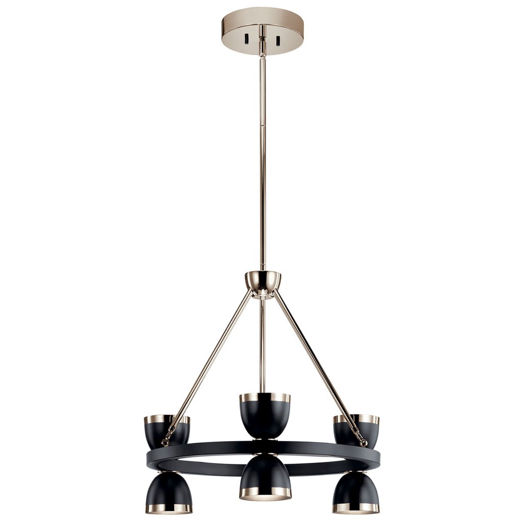 Kichler 52417BKLED LED Fixture The Baland 22" 6 light chandelier