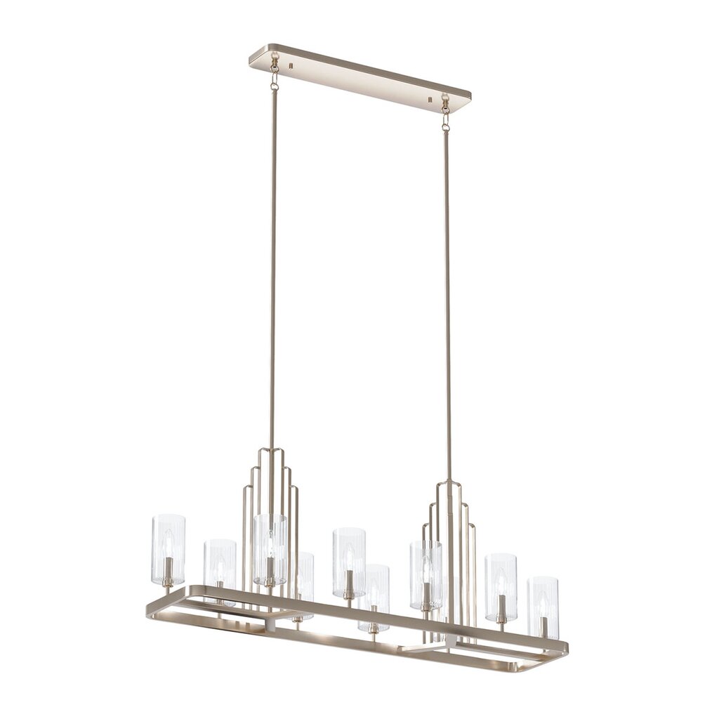 Kichler 52413PN Fixture The Kimrose 11 light linear chandelier is an