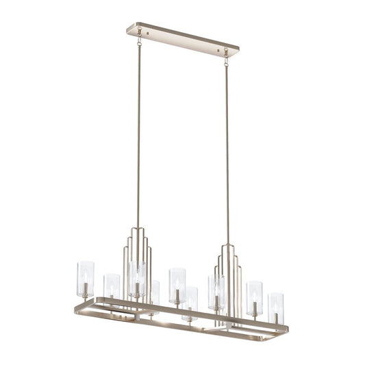 Kichler 52413PN Fixture The Kimrose 11 light linear chandelier is an