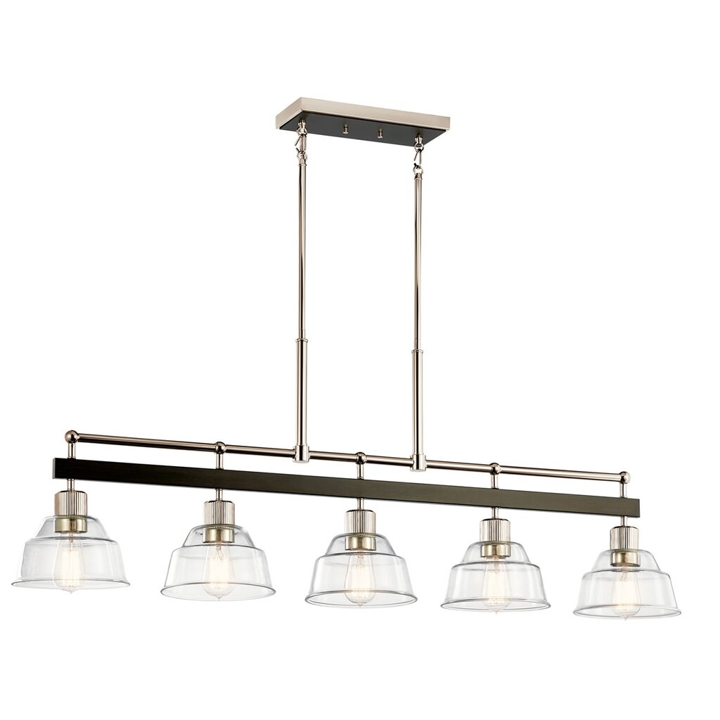 Kichler 52404PN Fixture The Eastmont 5 light linear chandelier is