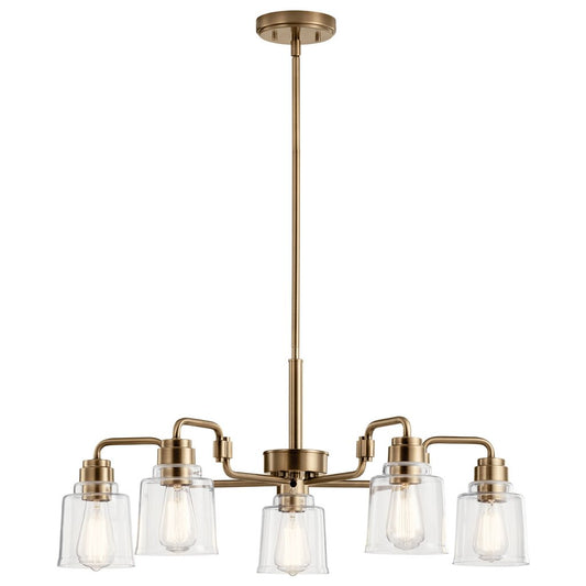Kichler 52398WBR Fixture The Aivian 30" 5 light chandelier scoffs at