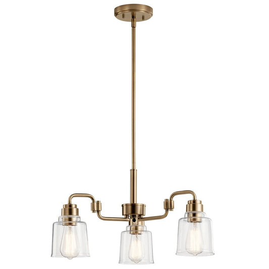 Kichler 52397WBR Fixture The Aivian 23" 3 light chandelier scoffs at