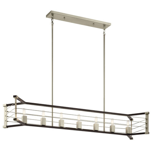 Kichler 44252MOK Fixture The Lente 54" 7 Light Linear Chandelier in