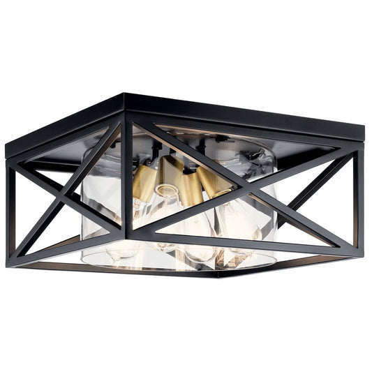 Kichler 44084BK Fixture The Moorgate 16" 4 Light Flush Mount with