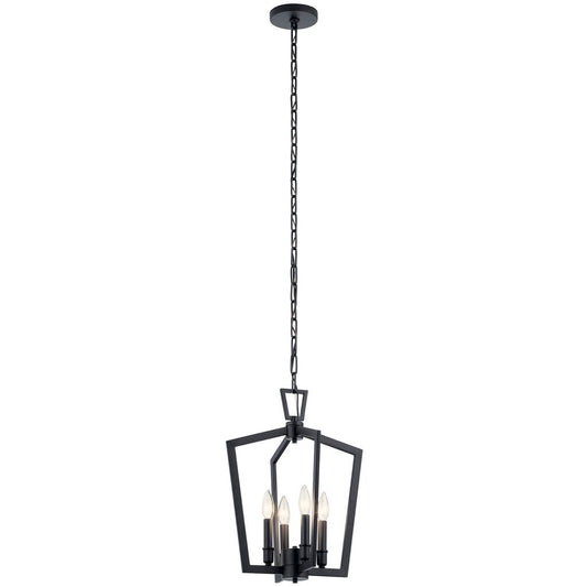 Kichler 43498BK Fixture The Abbotswell(TM) 19 inch 4 Light Pendant in