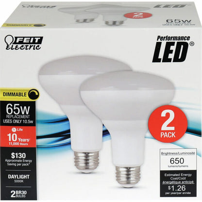 2 pack - Feit Electric BR30DM/850/10KLED/2 10.5W BR30 LED Light Bulb