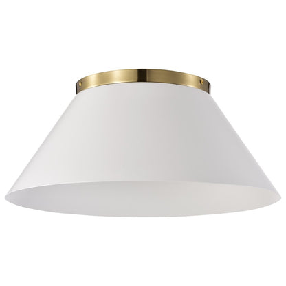 Satco 60-7421 Flush Mount Fixture Dover; 3 Light; Large White with