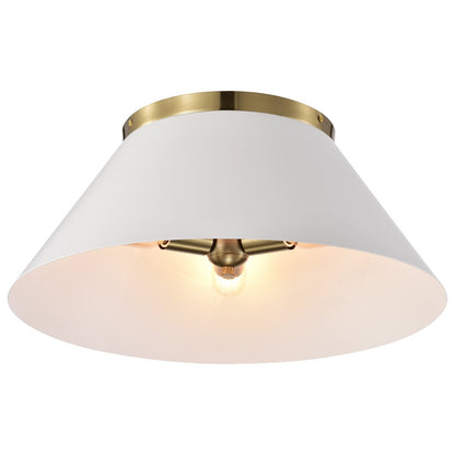 Satco 60-7421 Flush Mount Fixture Dover; 3 Light; Large White with