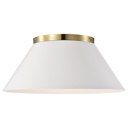 Satco 60-7421 Flush Mount Fixture Dover; 3 Light; Large White with