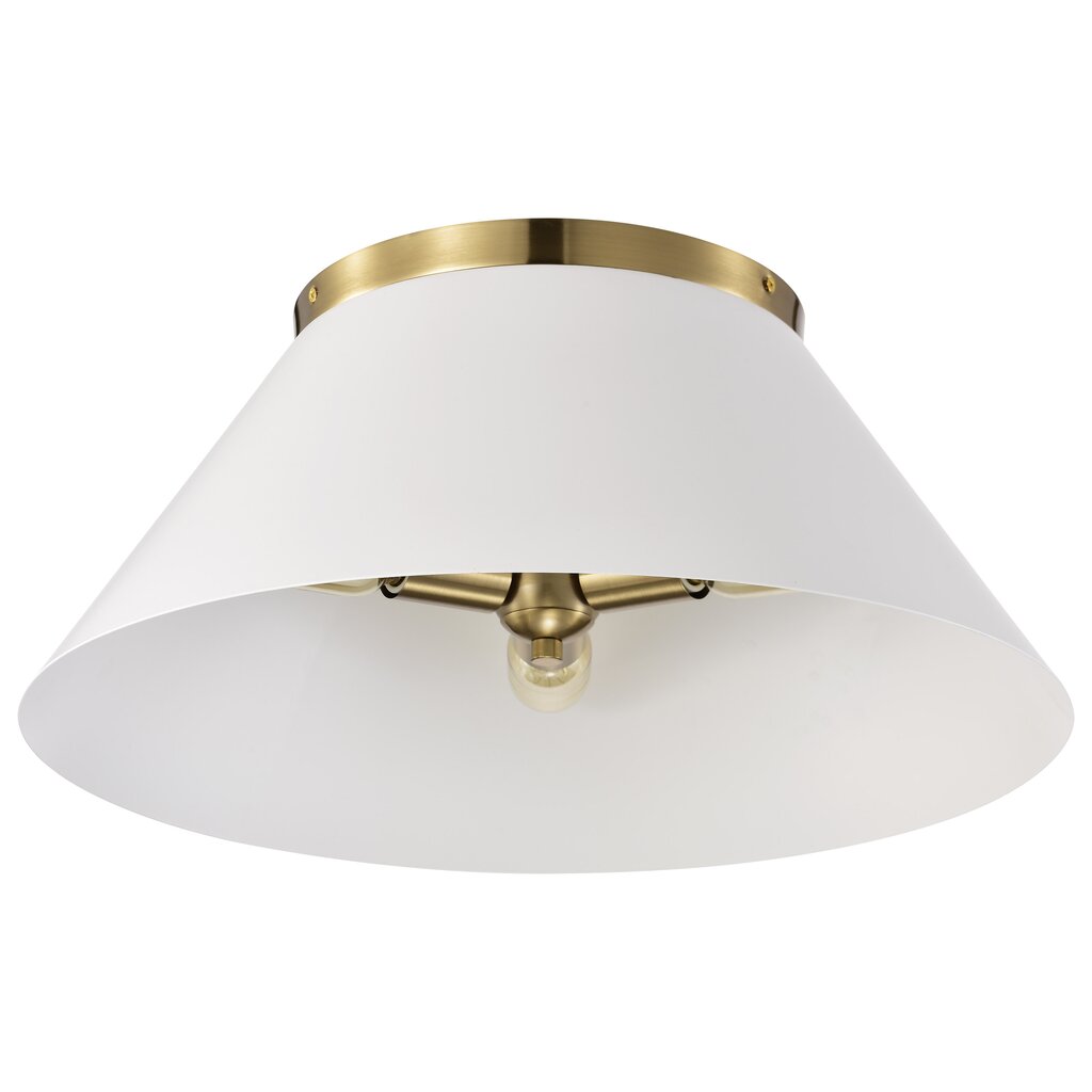 Satco 60-7421 Flush Mount Fixture Dover; 3 Light; Large White with